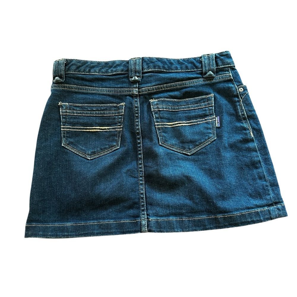 Womens Patagonia Denim Mini Skirt Dark Blue Denim Size 2 - Picture 4 of 6